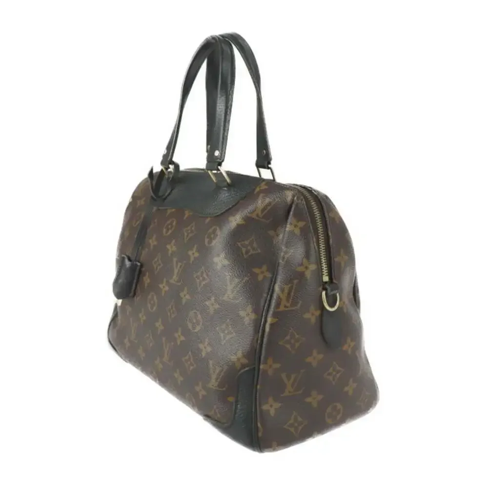 LOUIS VUITTON Black Monogram Leather Shoulder Bag